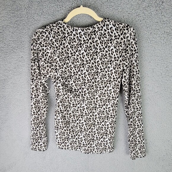 Tahari Womens Blouse Medium Office Siren Surplice Neckline Gold Buckle Slimming - Picture 12 of 13